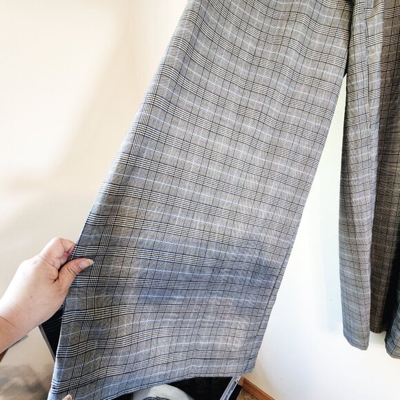 ModCloth Plus Size Wide Leg Plaid High Waist Trouser Pants Women 1X Pockets - Picture 8 of 16